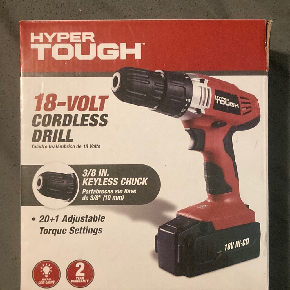 Hyper tough 18-volt cordless drill